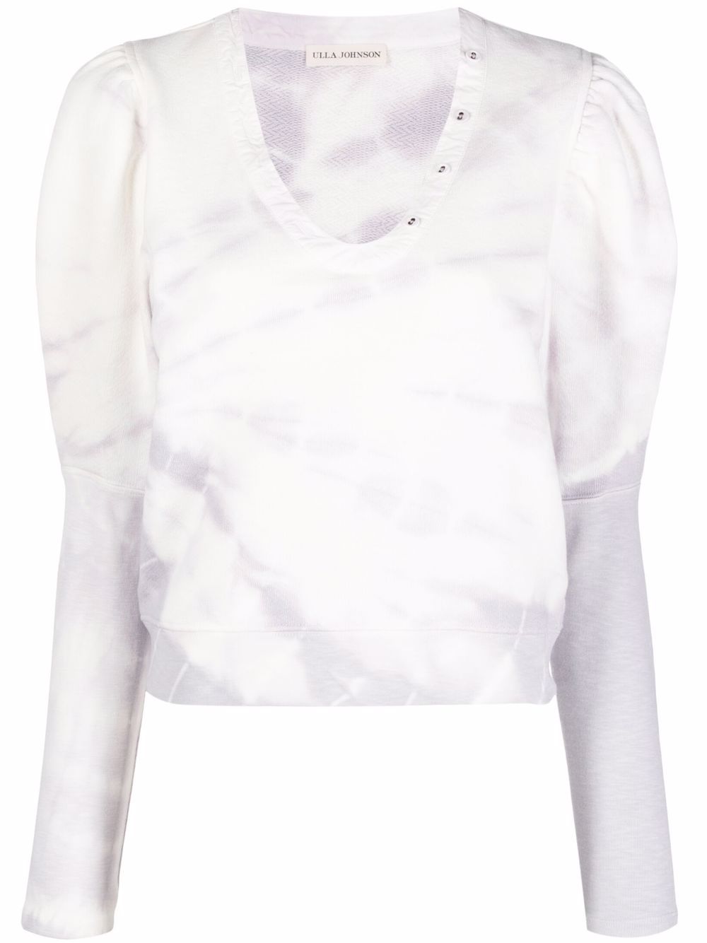 ULLA JOHNSON TIE-DYE PRINT KNITTED TOP