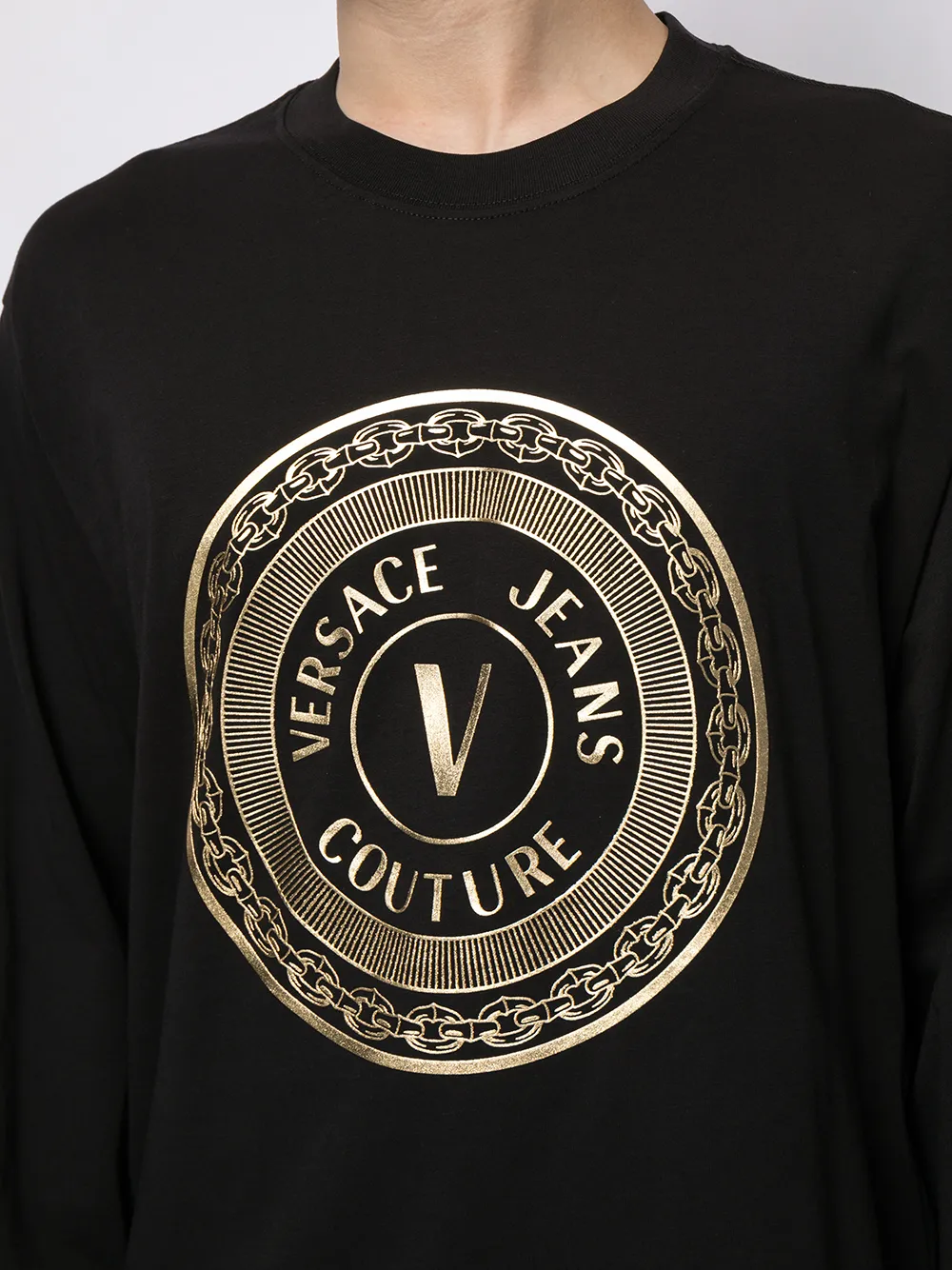 фото Versace jeans couture футболка с длинными рукавами и логотипом
