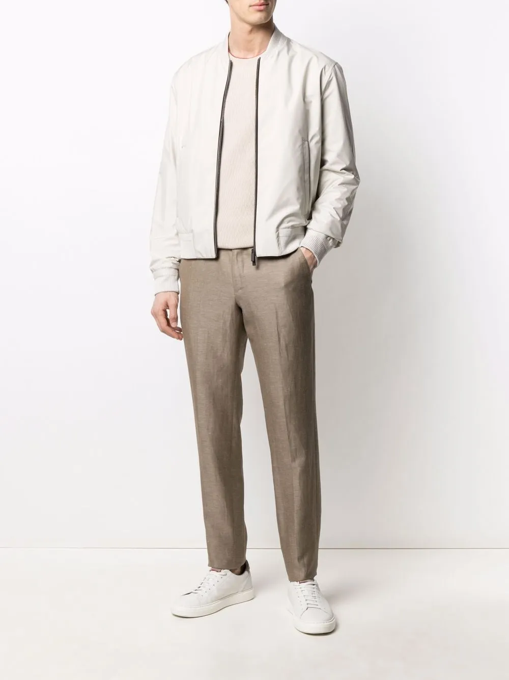 Zegna Slim-fit pantalon - Beige