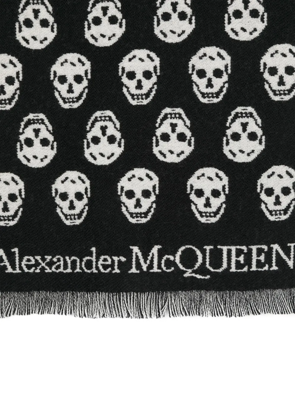 Cheap Alexander McQueen Skull reversible fringed scarf Women