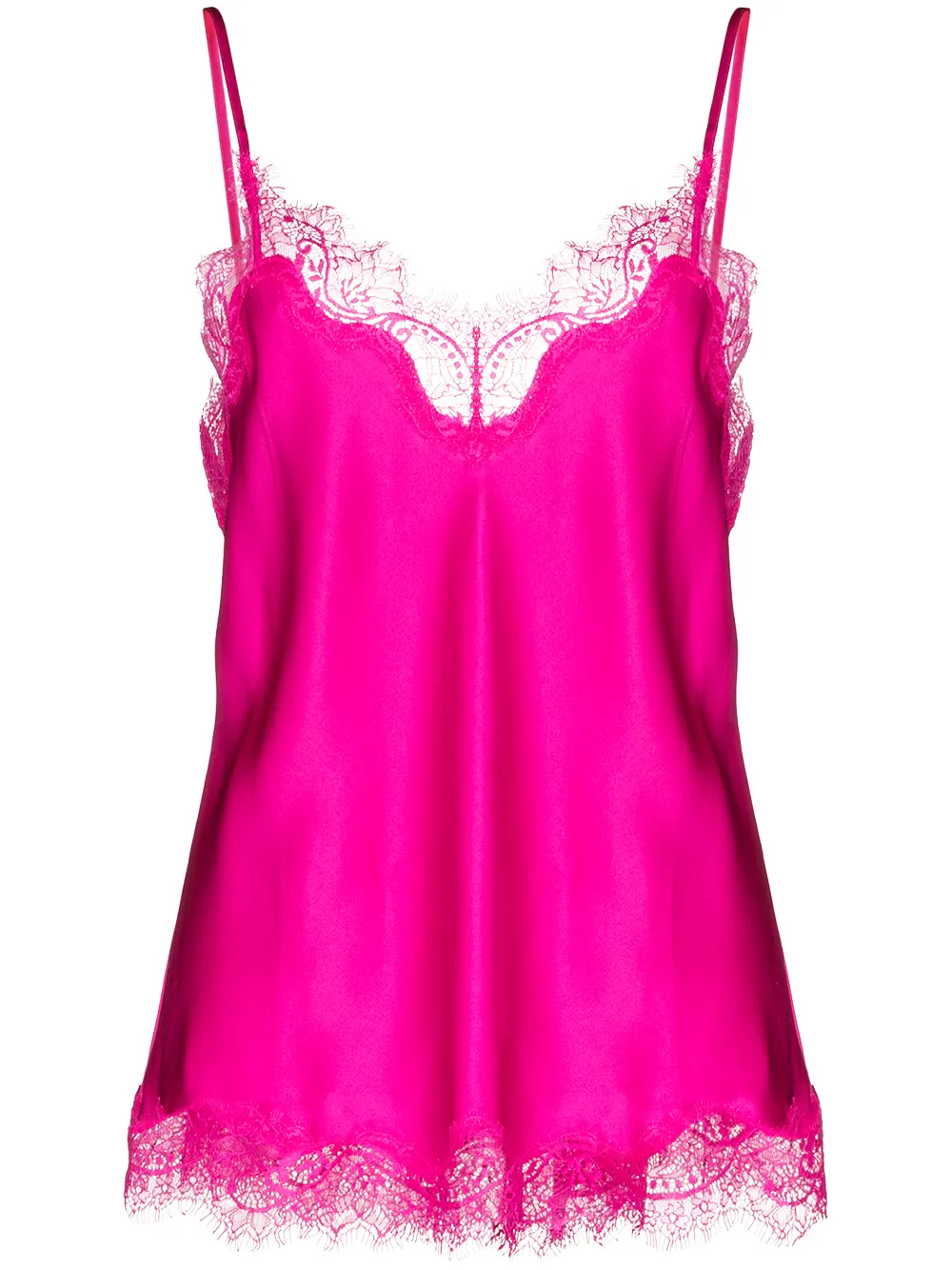 Sainted Sisters шелковый топ на бретелях с кружевом