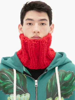 KNITTED SNOOD in red | JW Anderson
