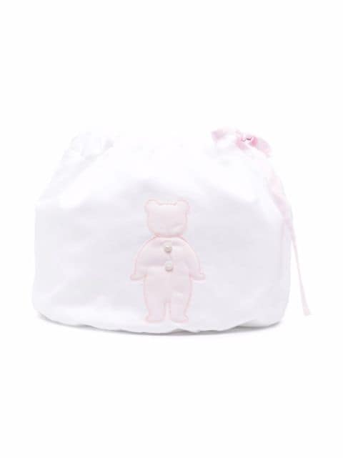 Little Bear embroidered drawstring bag 