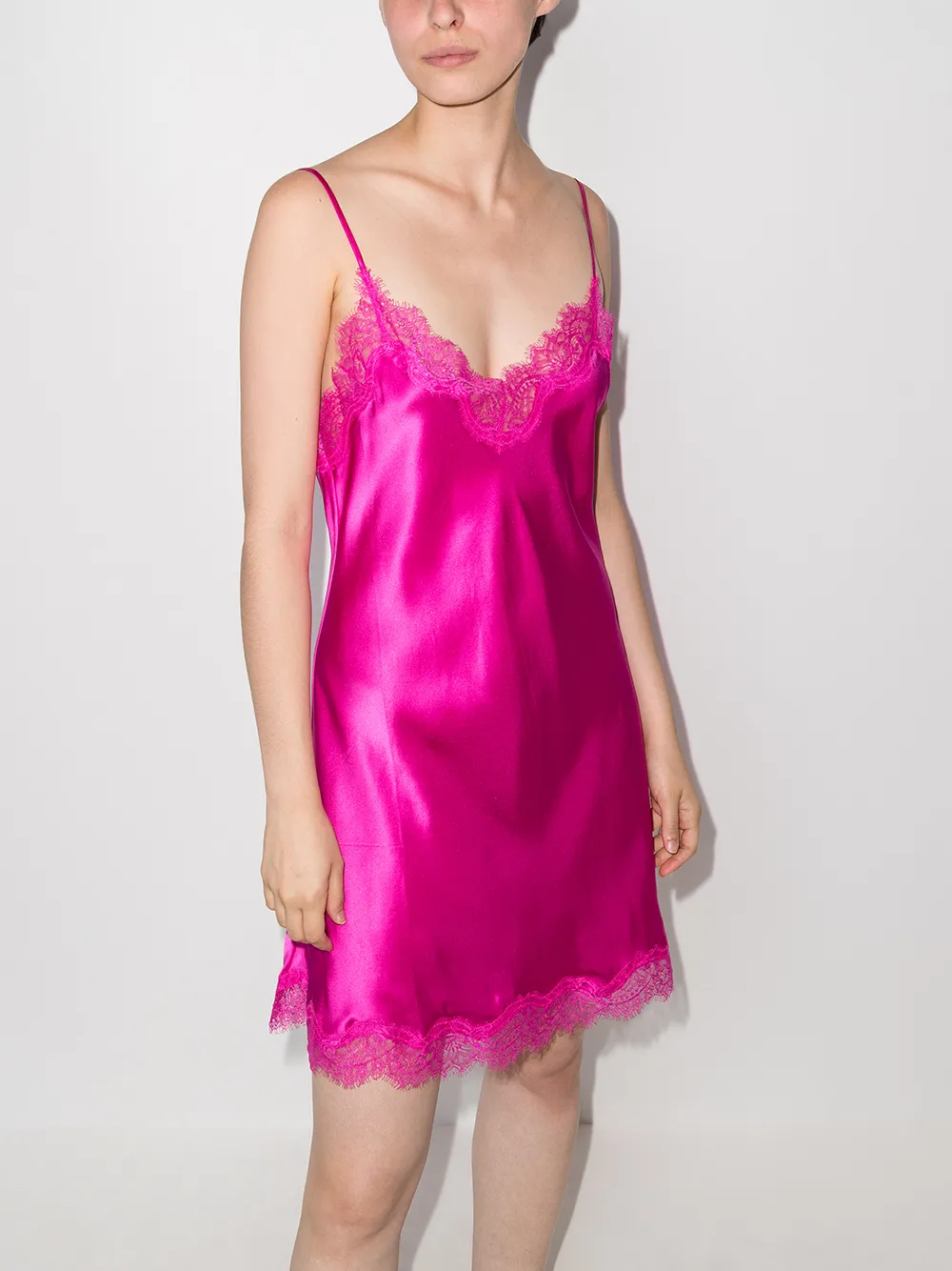 Image 2 of Sainted Sisters lace-trim silk nightdress