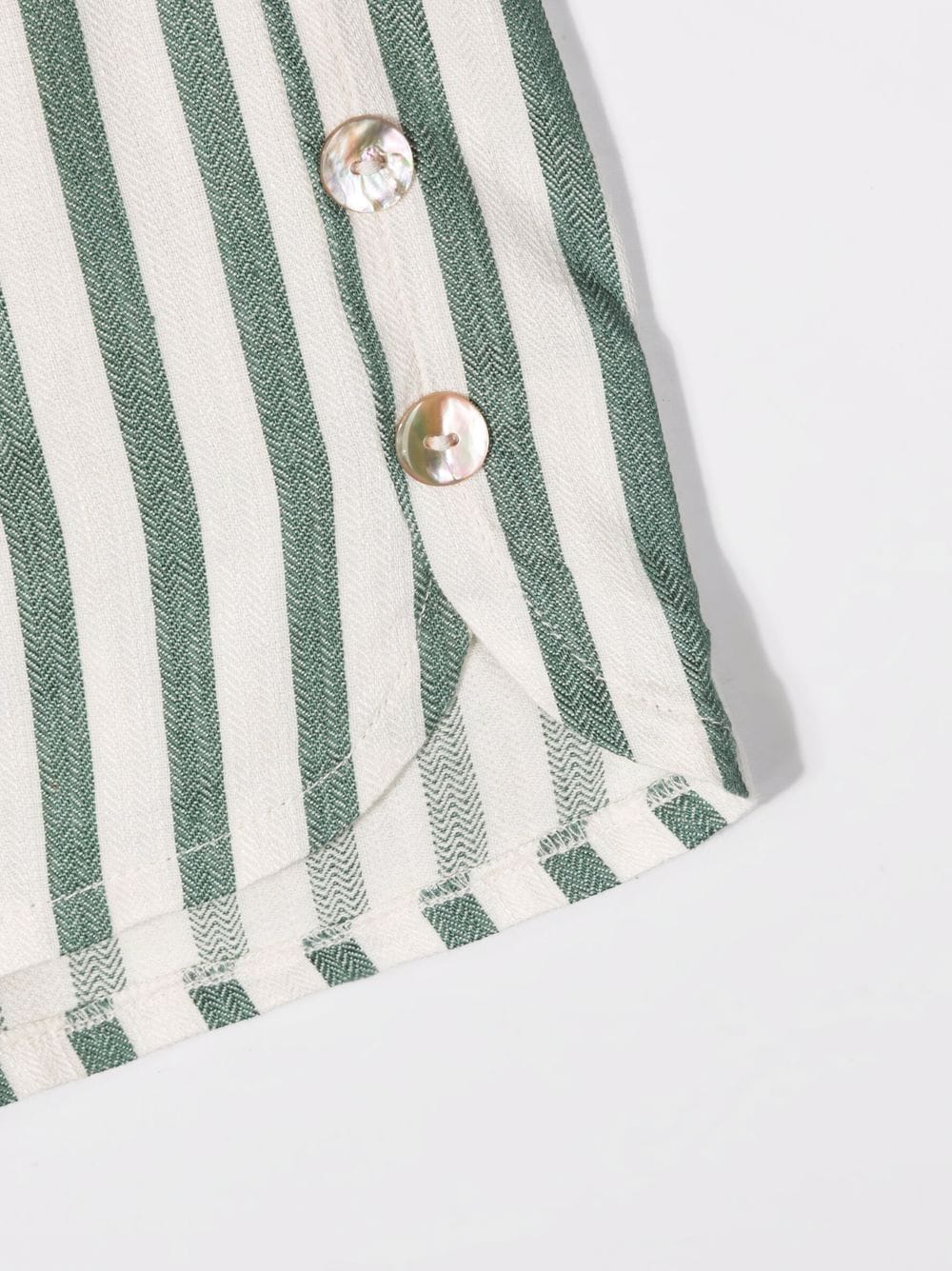 Shop Zhoe & Tobiah Stripe-pattern Buttoned Chinos In Green