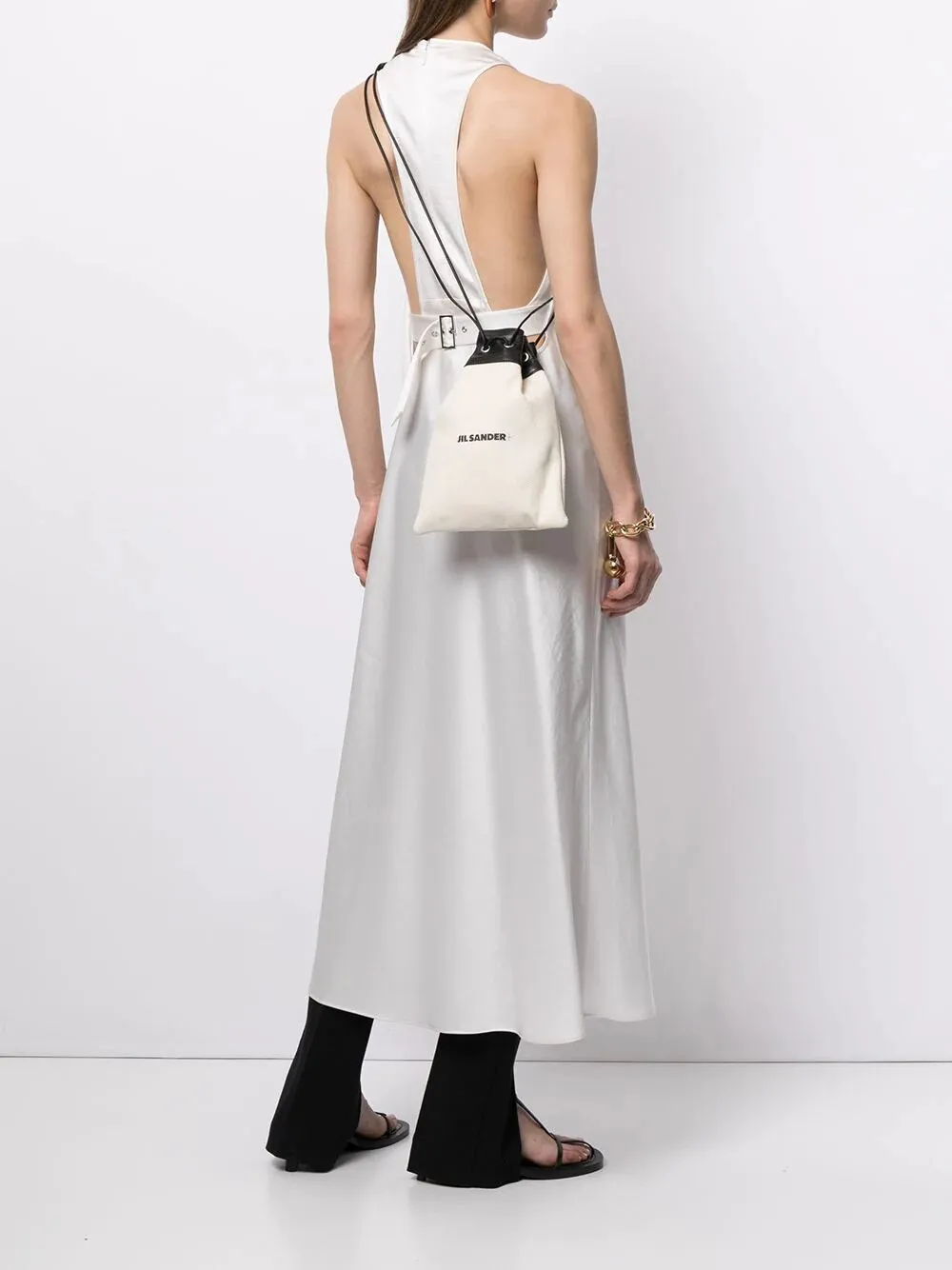 фото Jil sander сумка-тоут с контрастной ручкой
