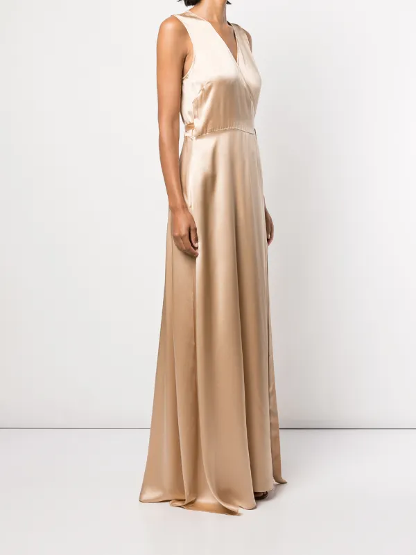 VOZ Frontwards Wrap Dress | Gold | FARFETCH VOZ Frontwards Wrap Dress | Gold | FARFETCH