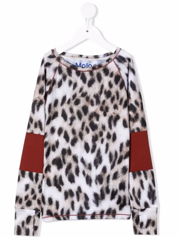girls animal print jumper