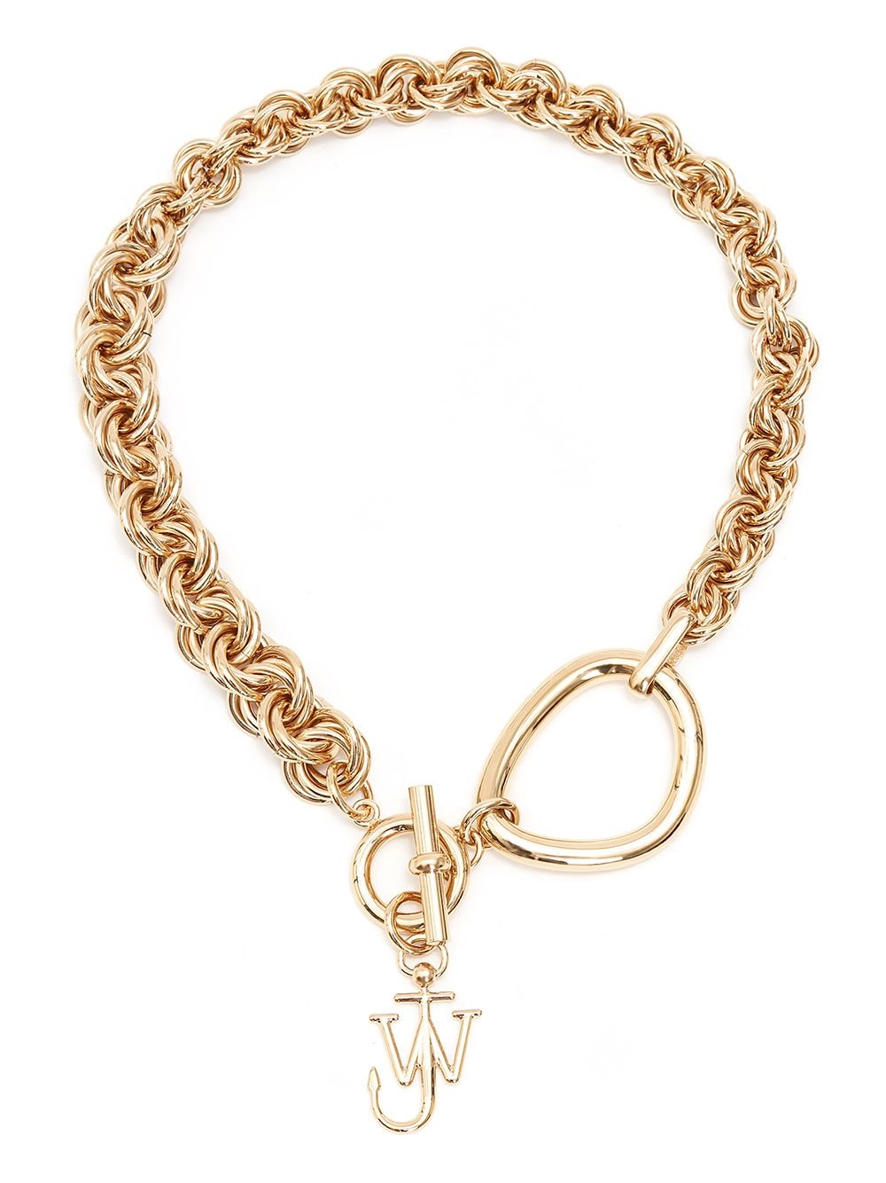 Shop Jw Anderson Oversized Chain-link Jw Anchor Choker In Gold