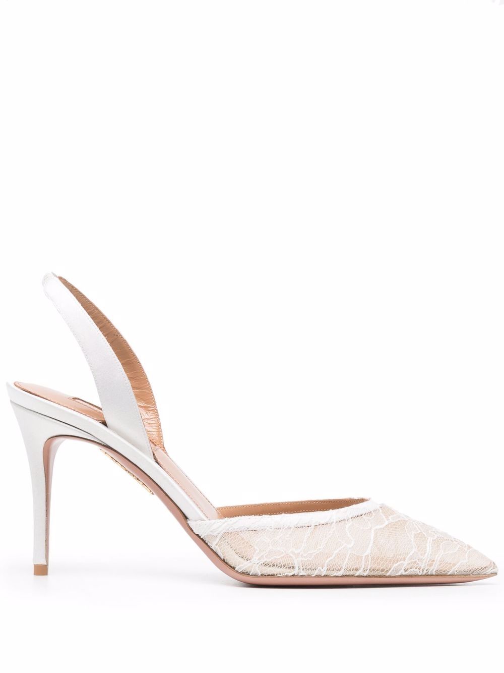 Aquazzura So Nude 85mm Pumps | White | FARFETCH UK