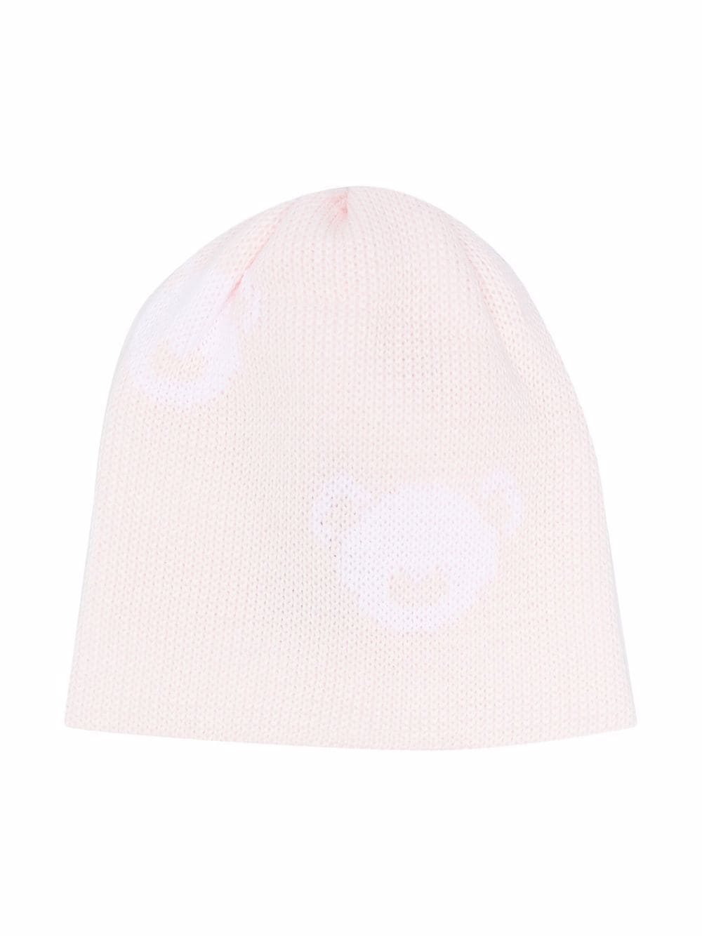 Little Bear Babies' Purl-knit Cotton Beanie In Pink