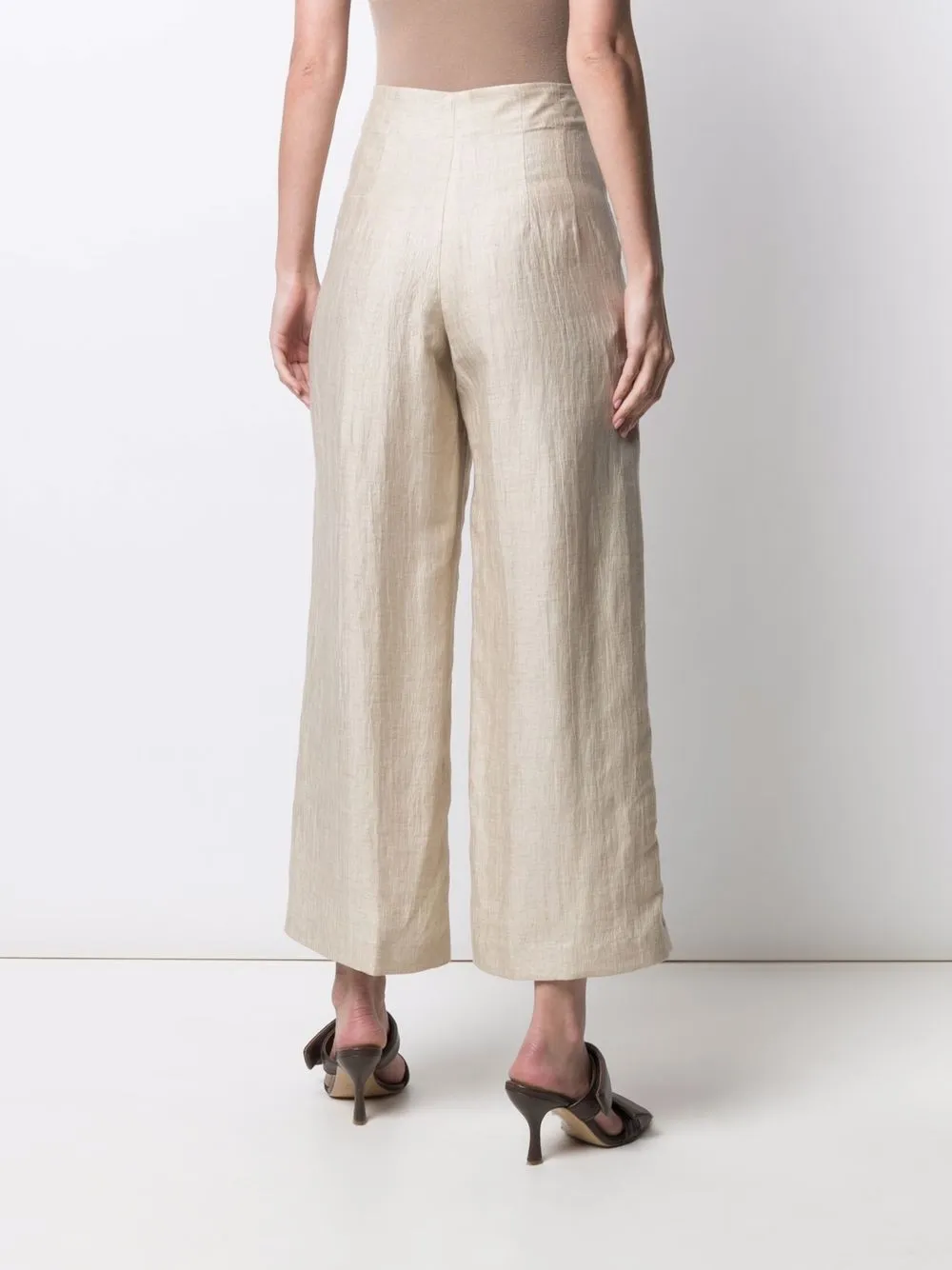 фото Gentry portofino фактурные укороченные брюки широкого кроя