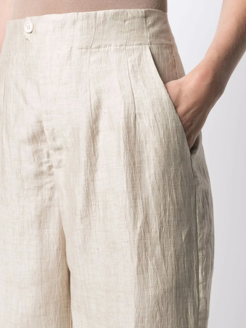 фото Gentry portofino фактурные укороченные брюки широкого кроя