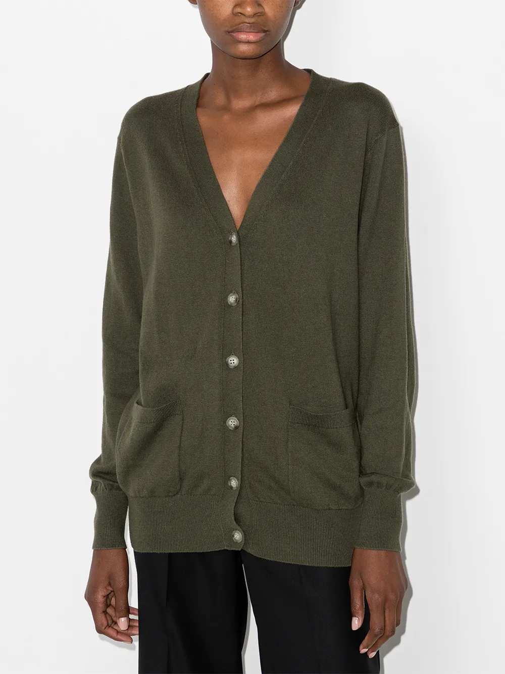 Image 2 of Lee Mathews V-neck buttoned cardigan