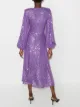 ROTATE Sirin Paillettenkleid mit V-Ausschnitt