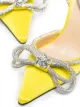 MACH & MACH Double Bow crystal-embellished 110mm pumps