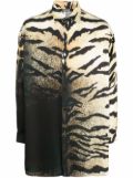 Roberto Cavalli gradient tiger-print shirt - Black