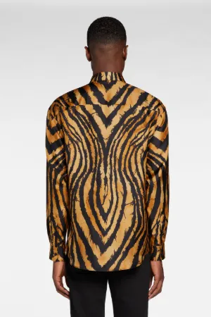 Freedom-Print Silk Shirt | Roberto 