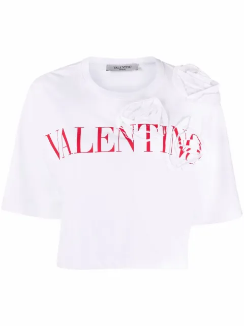 Valentino Garavani T-shirt met bloemenpatch