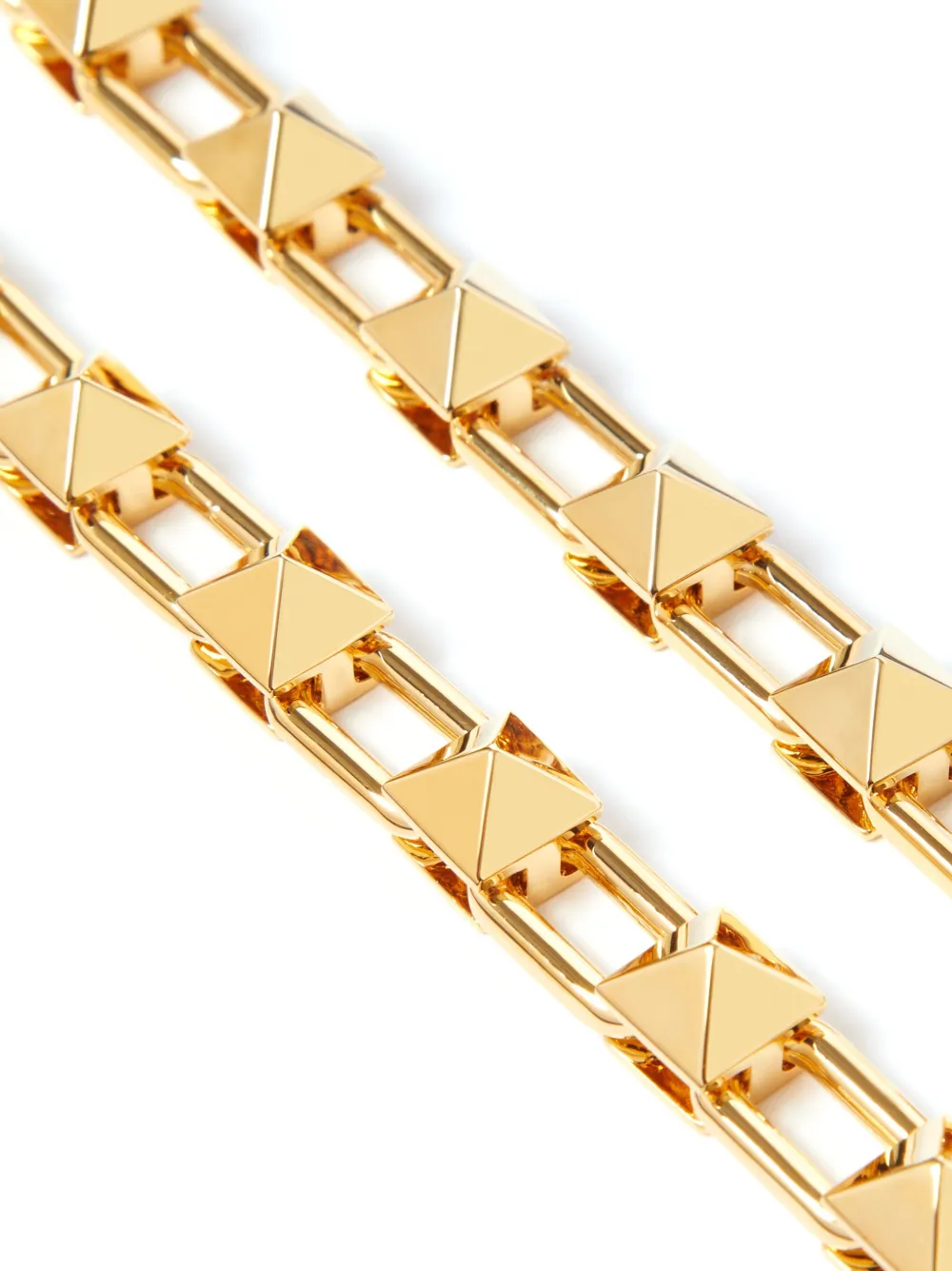 Valentino Rockstud Chain-link Necklace In Gold