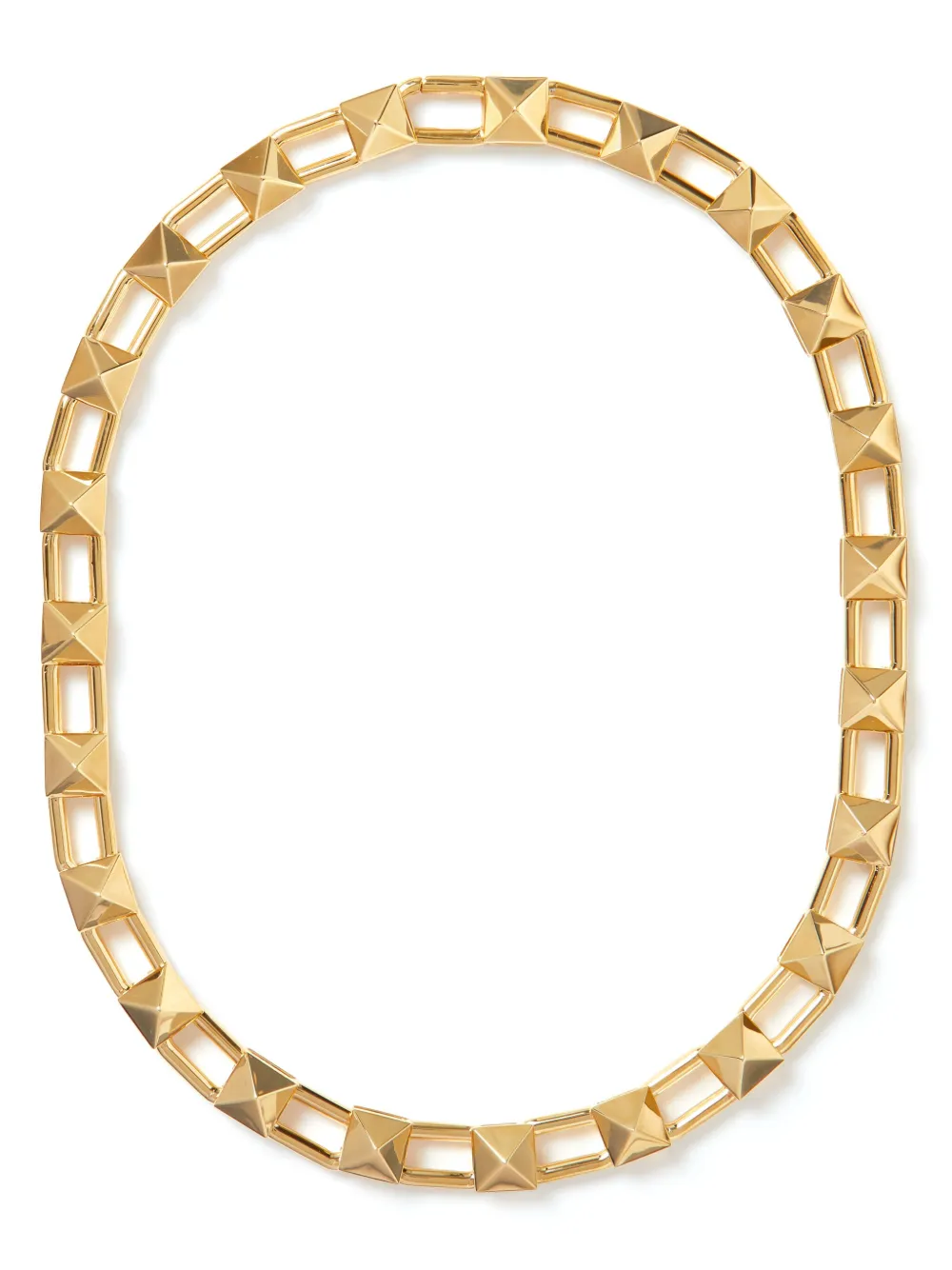 Valentino Rockstud Chain-link Necklace In Gold
