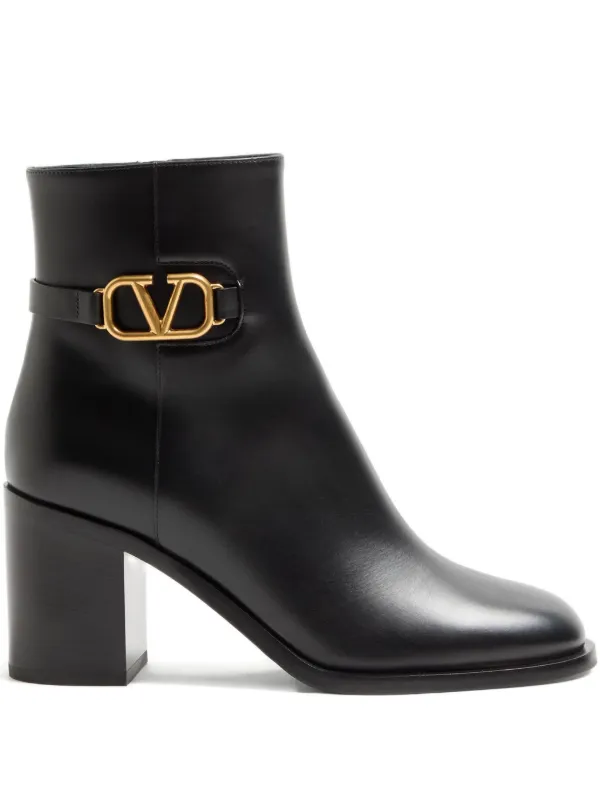 Valentino Garavani 75mm Vlogo Signature Ankle Boots in Black