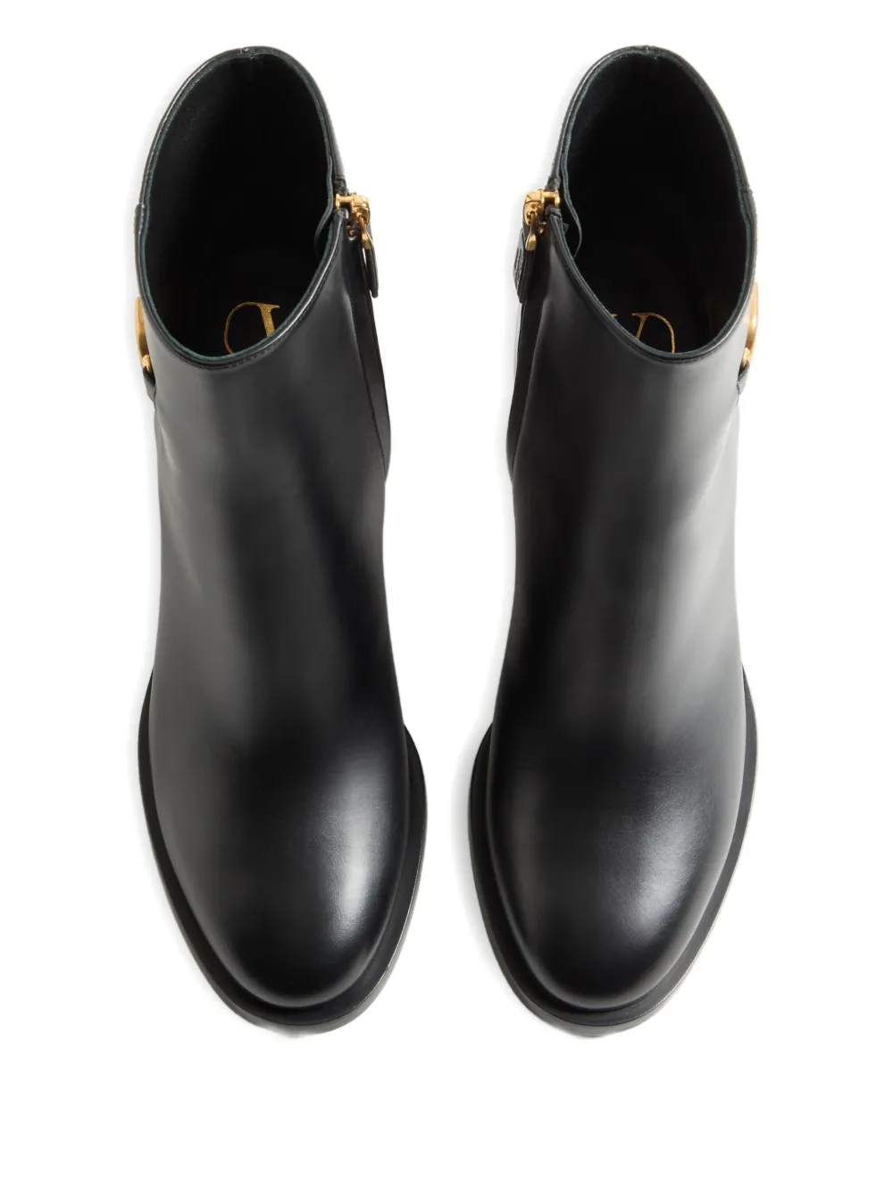 Valentino Garavani 75mm Vlogo Signature Ankle Boots in Black, view 3