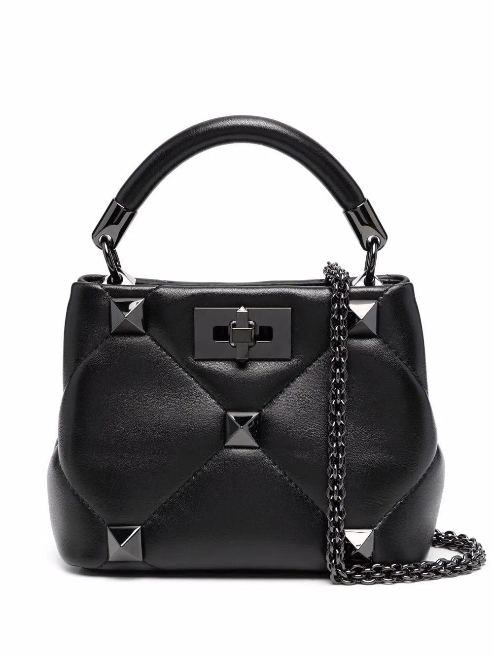 Valentino Garavani Roman Stud leather tote bag – Black