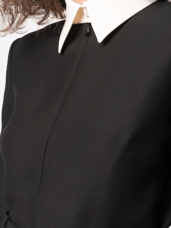 Valentino Garavani long-sleeve belted-waist Shirt | Black
