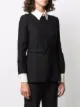 Valentino long-sleeve belted-waist shirt