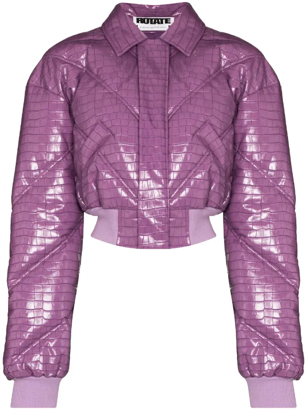 cropped padded bomber jacket