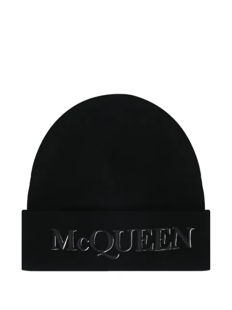 Alexander McQueen шапка бини с вышитым логотипом