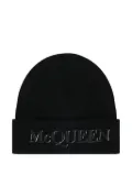 Alexander McQueen embroidered-logo beanie - Black