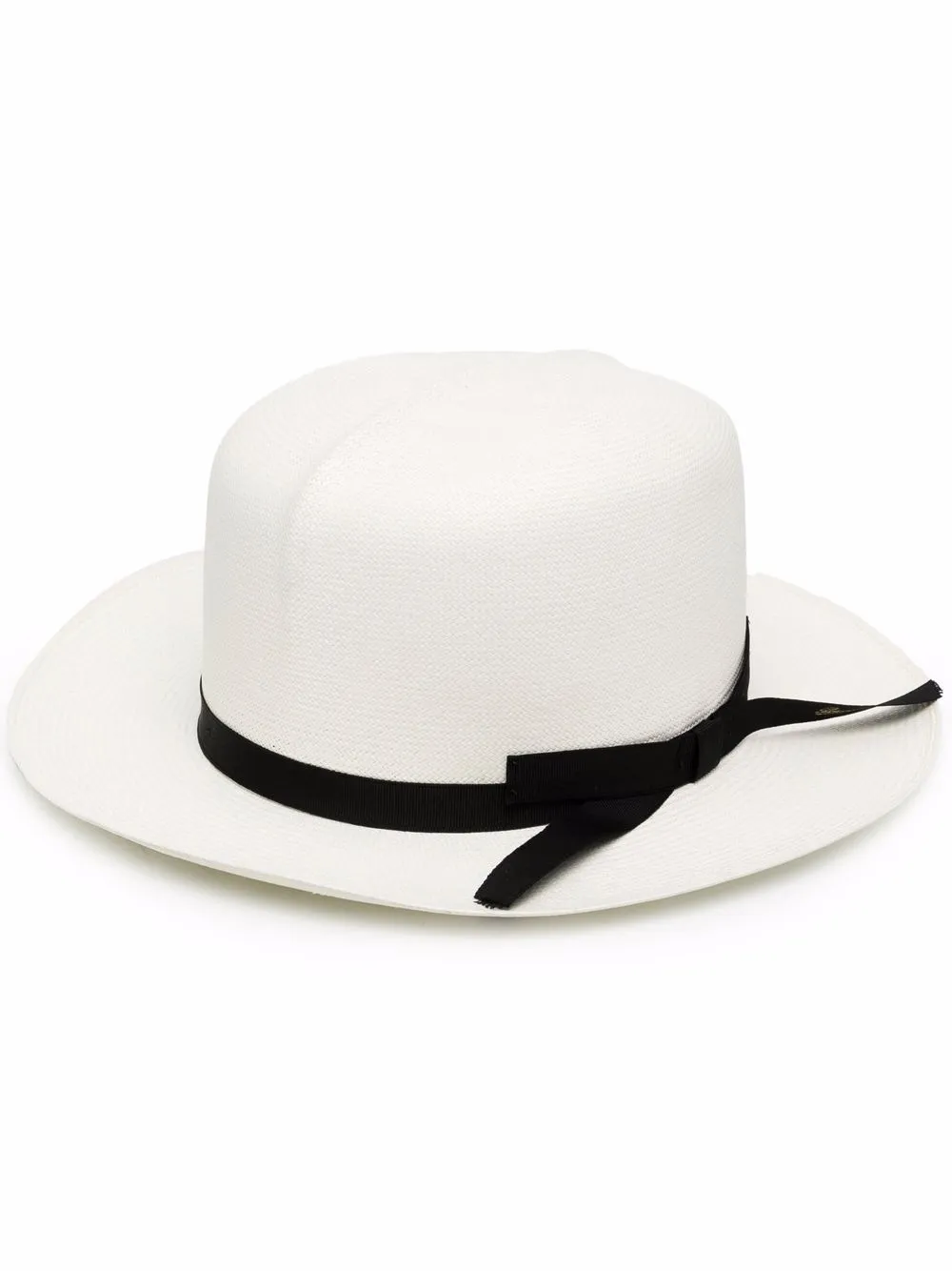 Borsalino two-tone straw bucket hat | White | Image 1