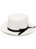 Borsalino two-tone straw bucket hat - White