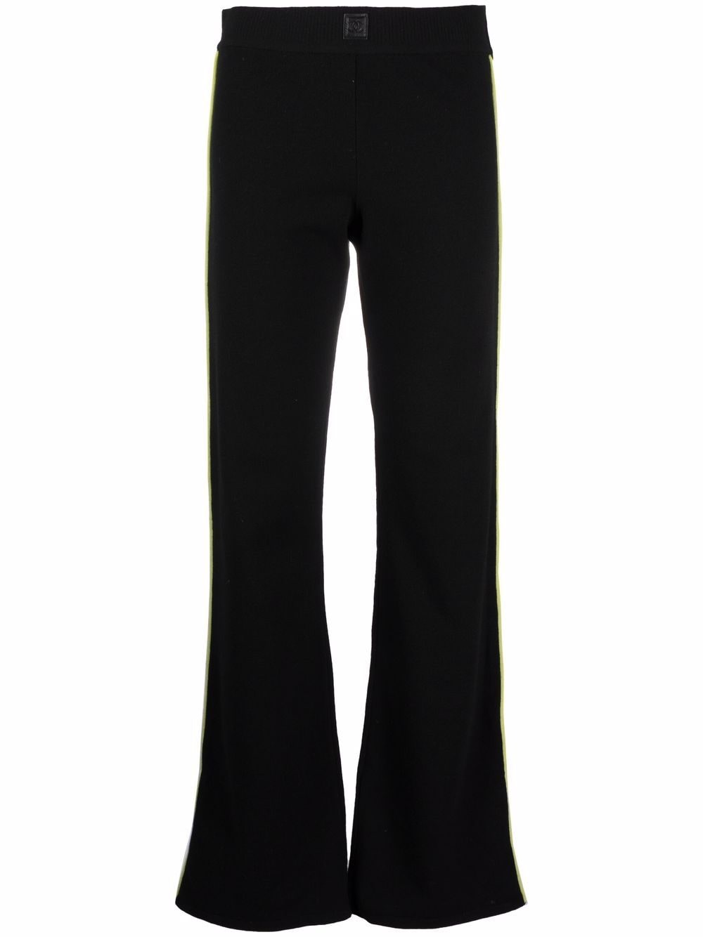 Pre-owned Chanel 2010s Side-stripe Sweatpants In Black