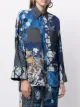 Roberto Cavalli patchwork buttoned blouse