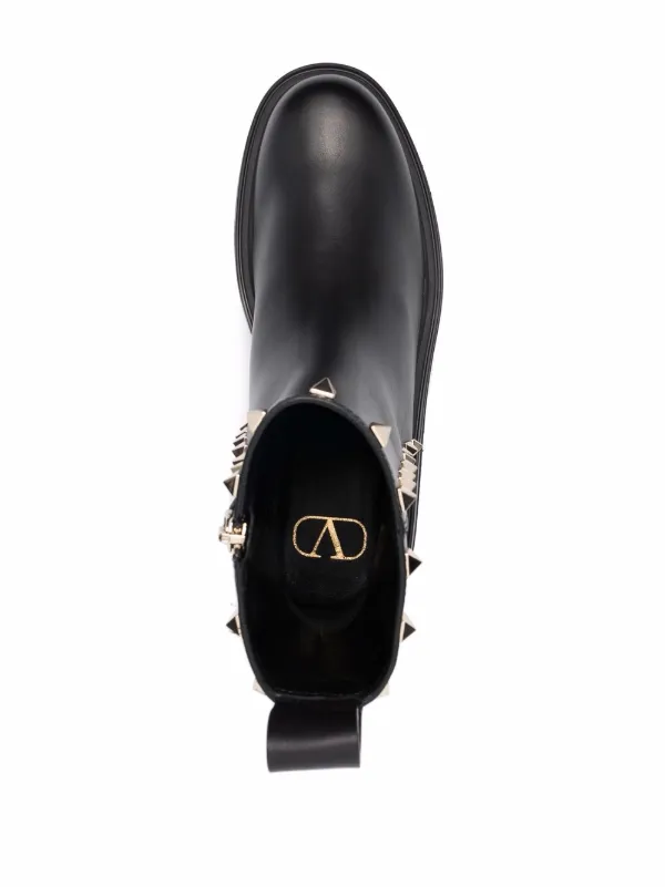 Valentino Garavani vlogo シグネチャーデコレーション ブーツ Valentino Garavani Vロゴ シグネチャー 70mm ロングブーツ