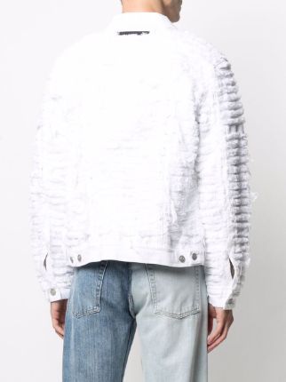 frayed-textured denim jacket展示图