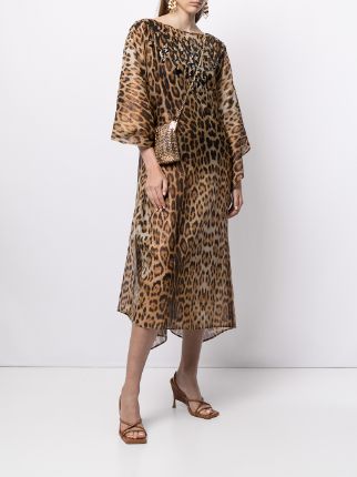 leopard-print mid-length dress展示图