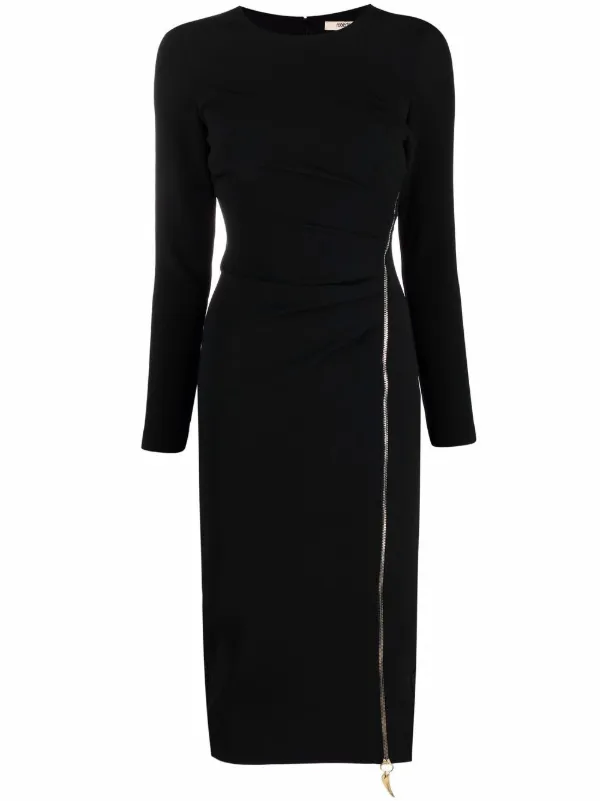 Shop Roberto Cavalli zip-fastening long 