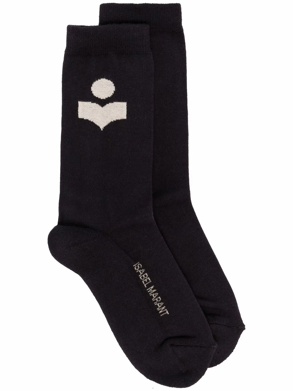 Isabel Marant Étoile Logo-embroidered Cotton Socks In Black