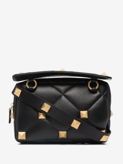 Valentino Garavani Roman Stud diamond-quilted clutch bag