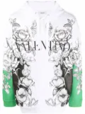 Valentino Garavani Dark Blooming print hoodie - White