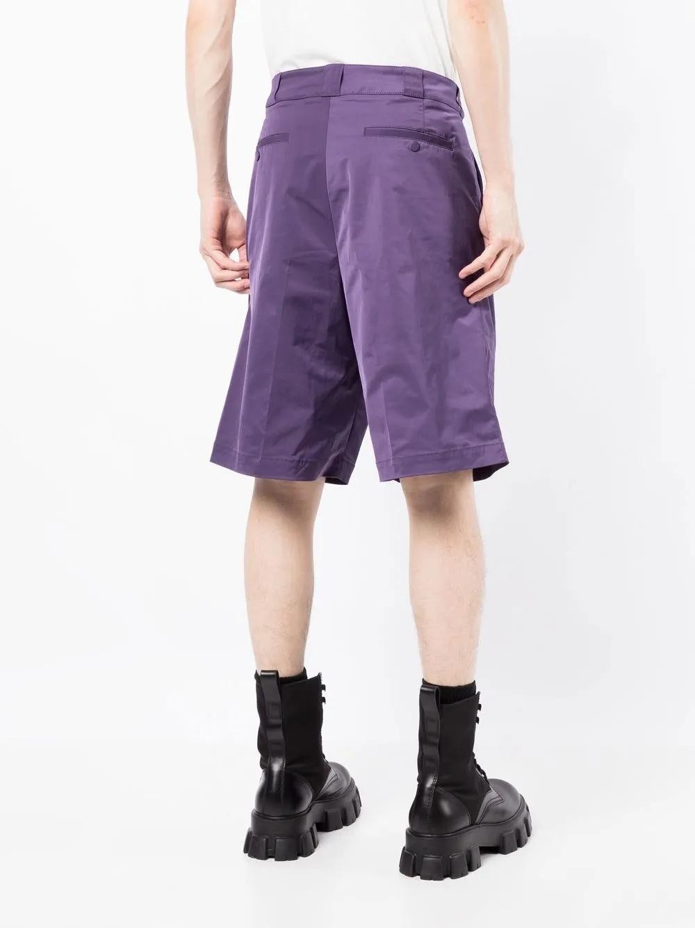 Valentino Floral-appliqué Shorts In Purple