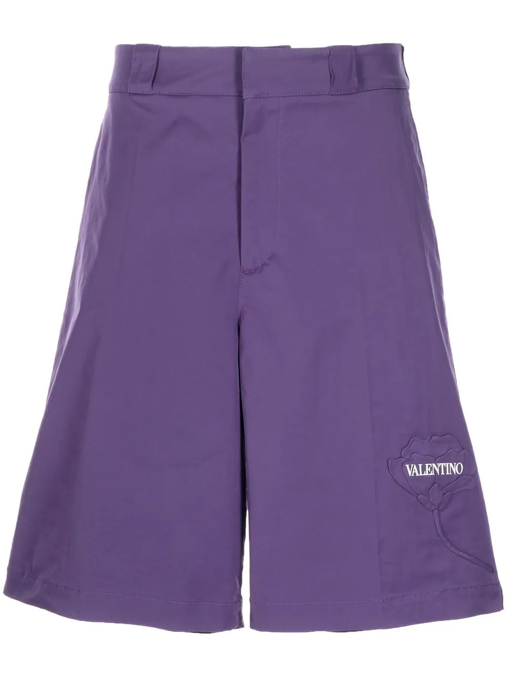 

Valentino floral-appliqué shorts - Purple