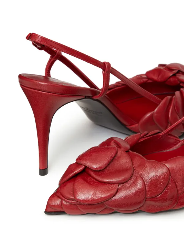Valentino Garavani Atelier 03 Rose Edition Slingback Pumps | Red