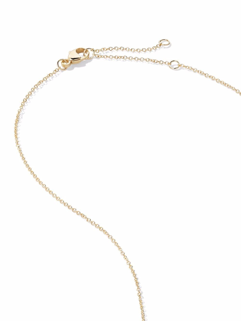 Shop David Yurman 18kt Yellow Gold R Initial Charm Diamond Necklace