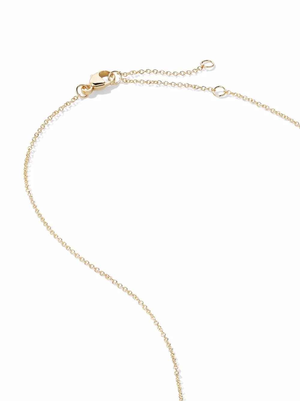 Shop David Yurman 18kt Yellow Gold U Initial Charm Diamond Necklace