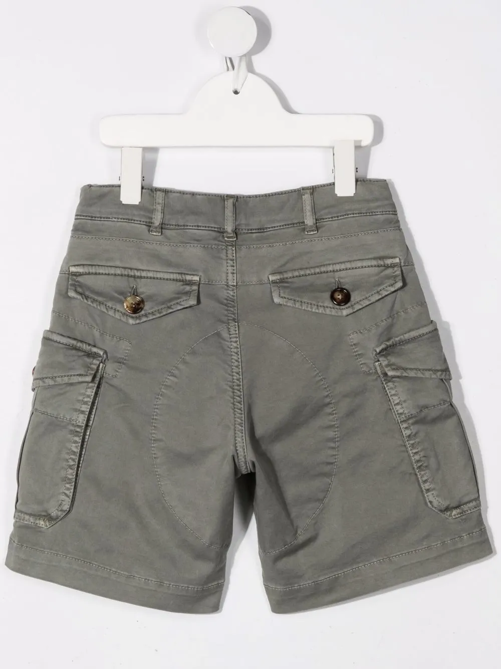 Brunello Cucinelli Kids Cargo shorts - Groen